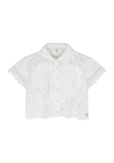 Camicia con ricamo BAJE STUDIO KIDS | BA0SS26221OFF WHITE